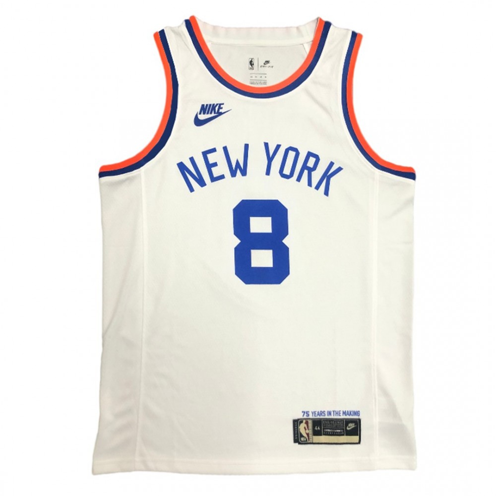 Men's New York Knicks Kemba Walker #8 White 2021/22 Swingman Jersey - Classic Edition-Pro Kit Vault | Brand New 26/27 Sports Jerseys